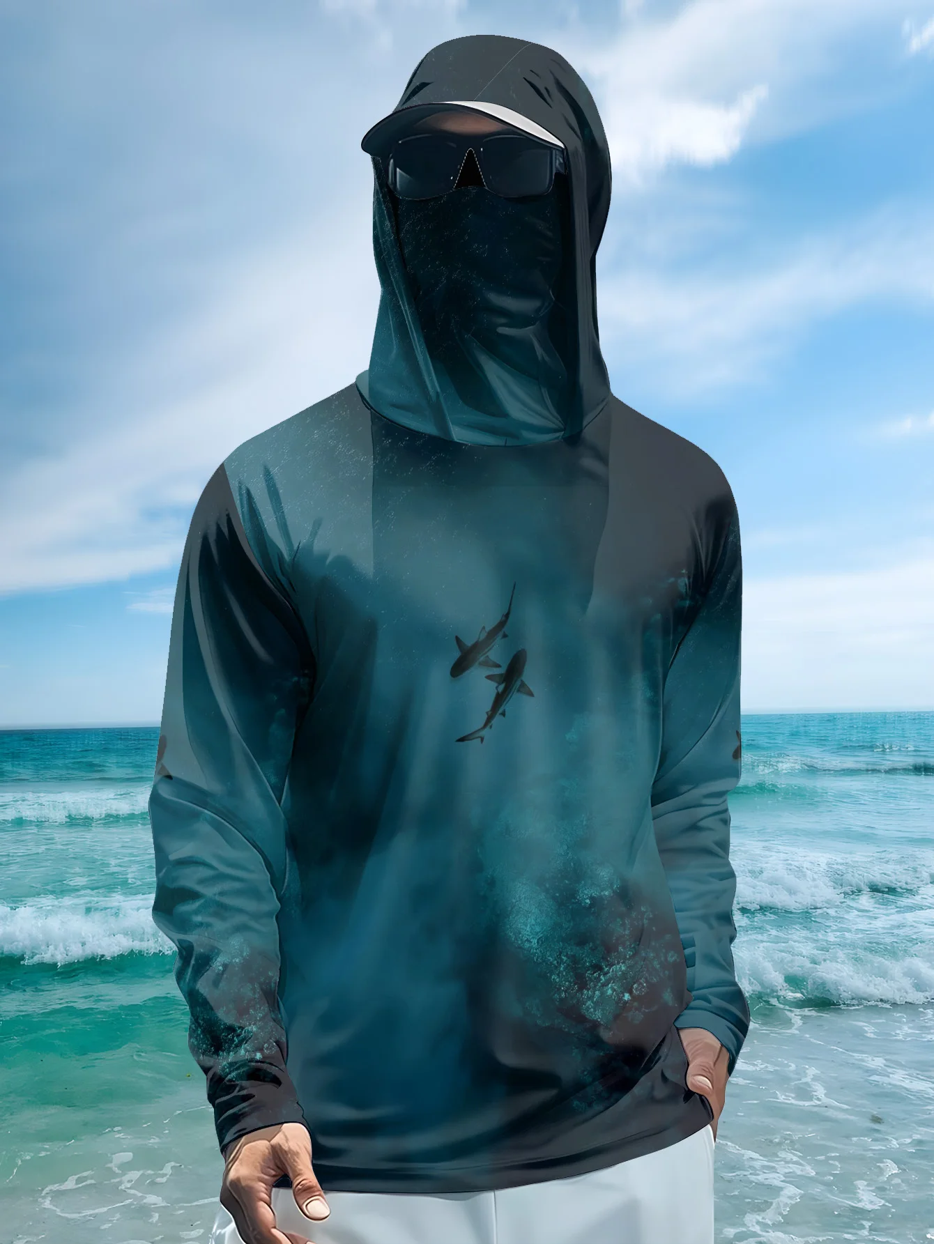 UPF50+ Herren Angel-Hoodie mit – Fishing Mask Sun Protection Bewertung und Preis