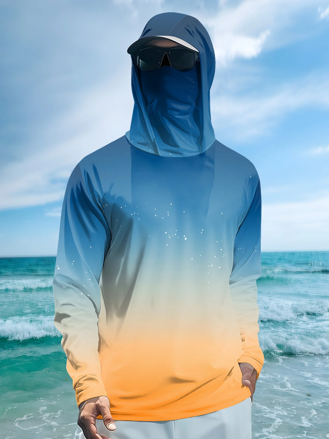 Herren-Anglerhemd mit Kapuze,  – Fishing Mask Sun Protection Bewertung und Preis